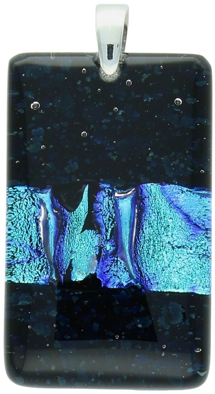 Zawieszka srebrna 925 Murano 55 z ręcznie wykonanym szkłem weneckim w odcieniach niebieskich i granatowych. Długość 3,5 cm, szerokość 2,0 cm, waga 9,40 g. Wyjątkowa, artystyczna biżuteria.1.jpg